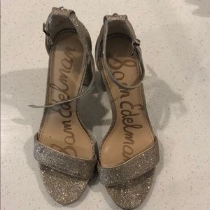 Gold sparkly sam Edelman heels